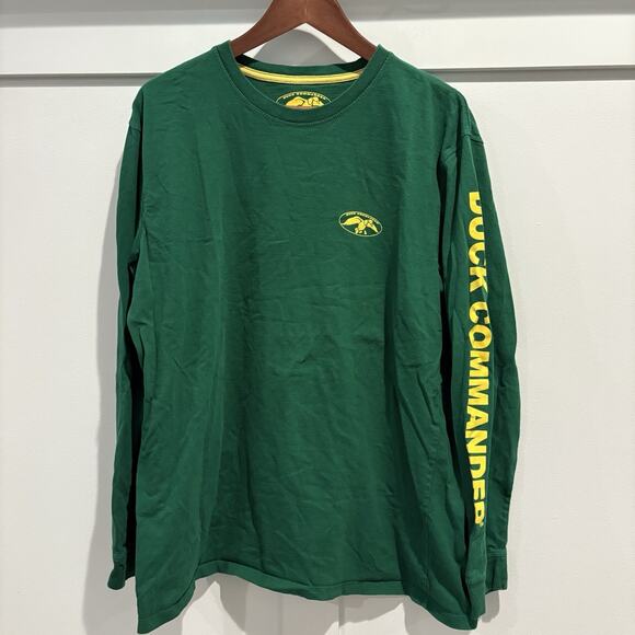 Duck Commander T Shirt Men Sz XL Green Outdoor Hunting Long Sleeve Duck Dynasty - Picture 1 of 10